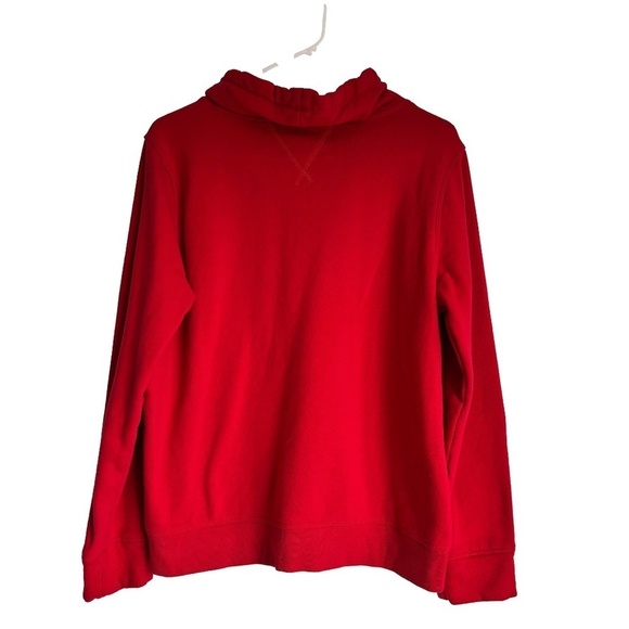 Tommy Hilfiger super soft red funnel neck pullover sweatshirt size L - Picture 2 of 13